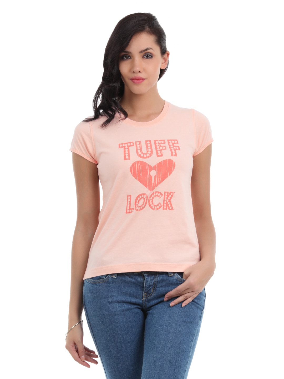 Myntra Women Pink T-shirt