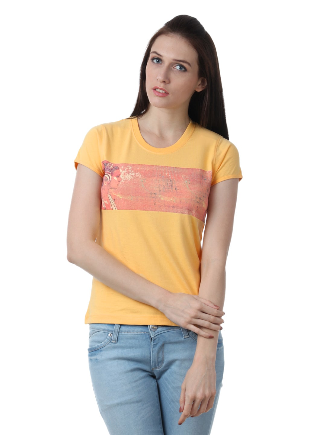 Myntra Women Yellow T-shirt