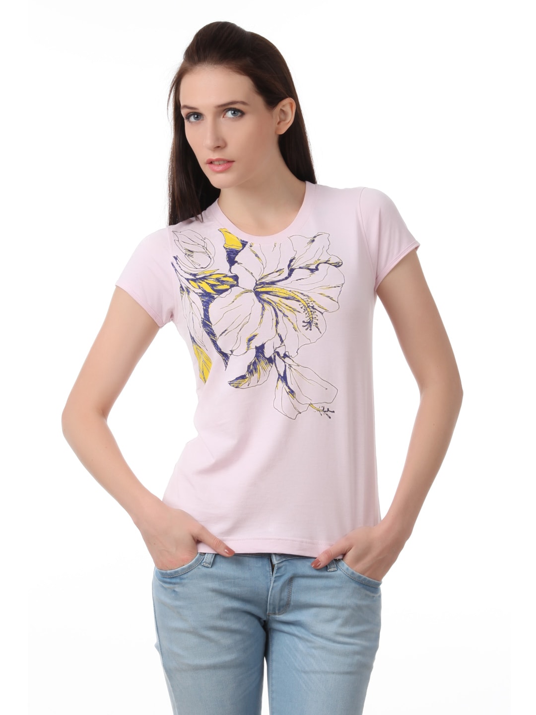 Myntra Women Pink T-shirt