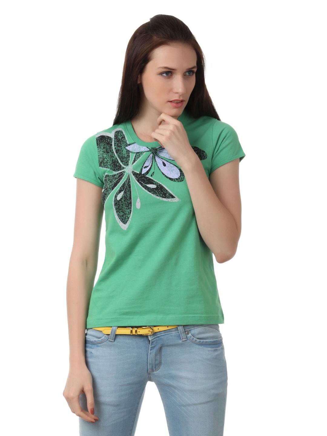 Myntra Women Green T-shirt
