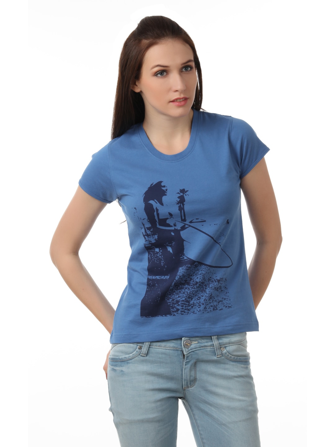 Myntra Women Blue T-shirt