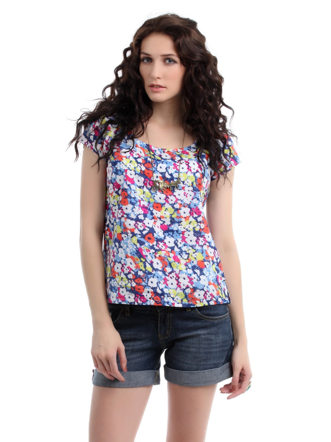 Myntra Women Multi Coloured Printed Top