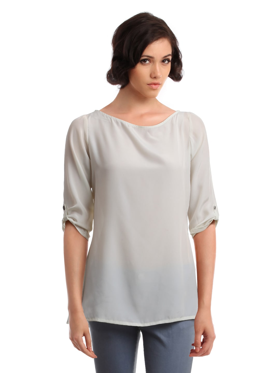 Femella Women Cream Top