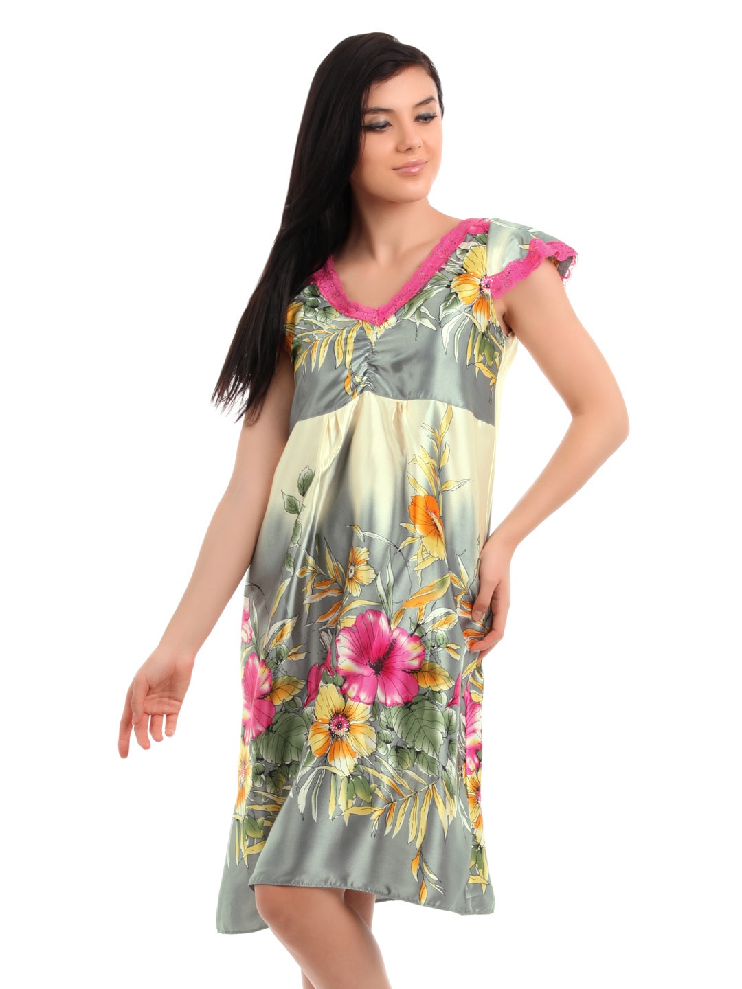 Red Rose Women Multi Coloured Nightdress