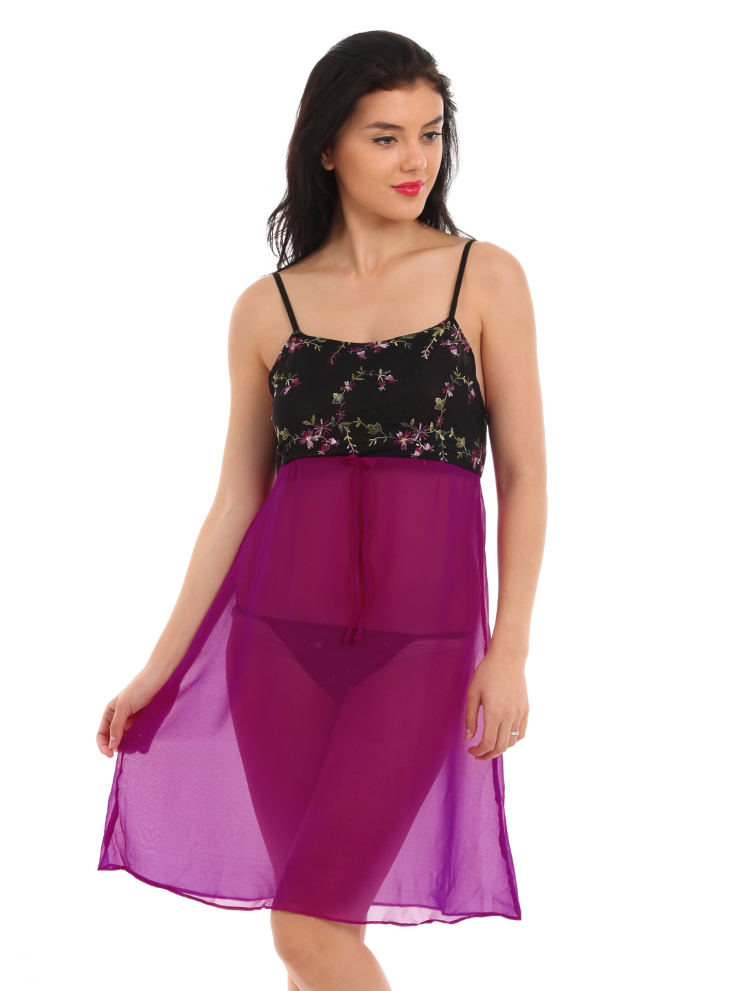 Red Rose Magenta Nightdress