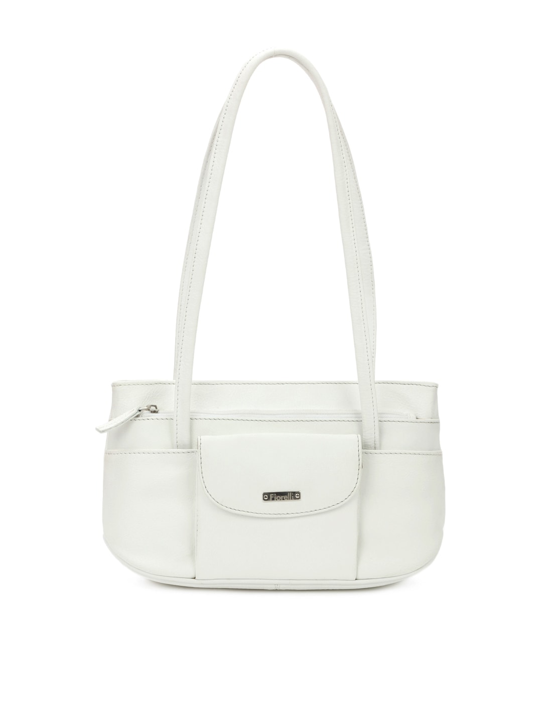 Fiorelli Women White Leather Handbag