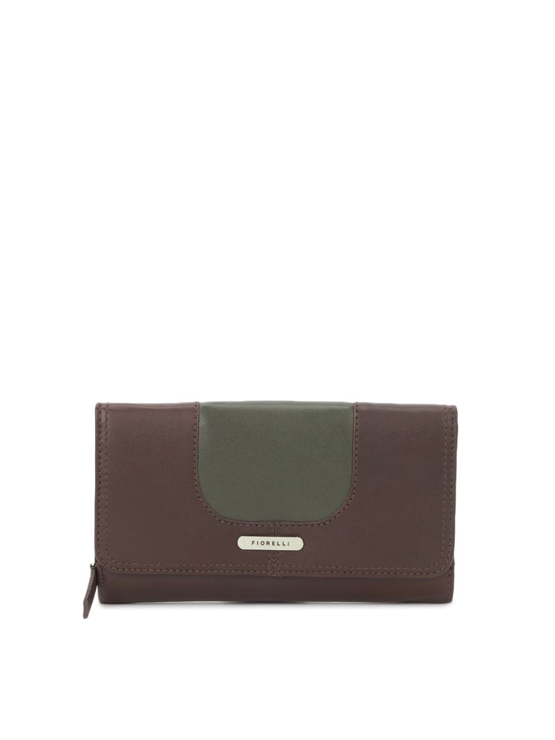 Fiorelli Women Chocolate Brown and Olive Green Wallet
