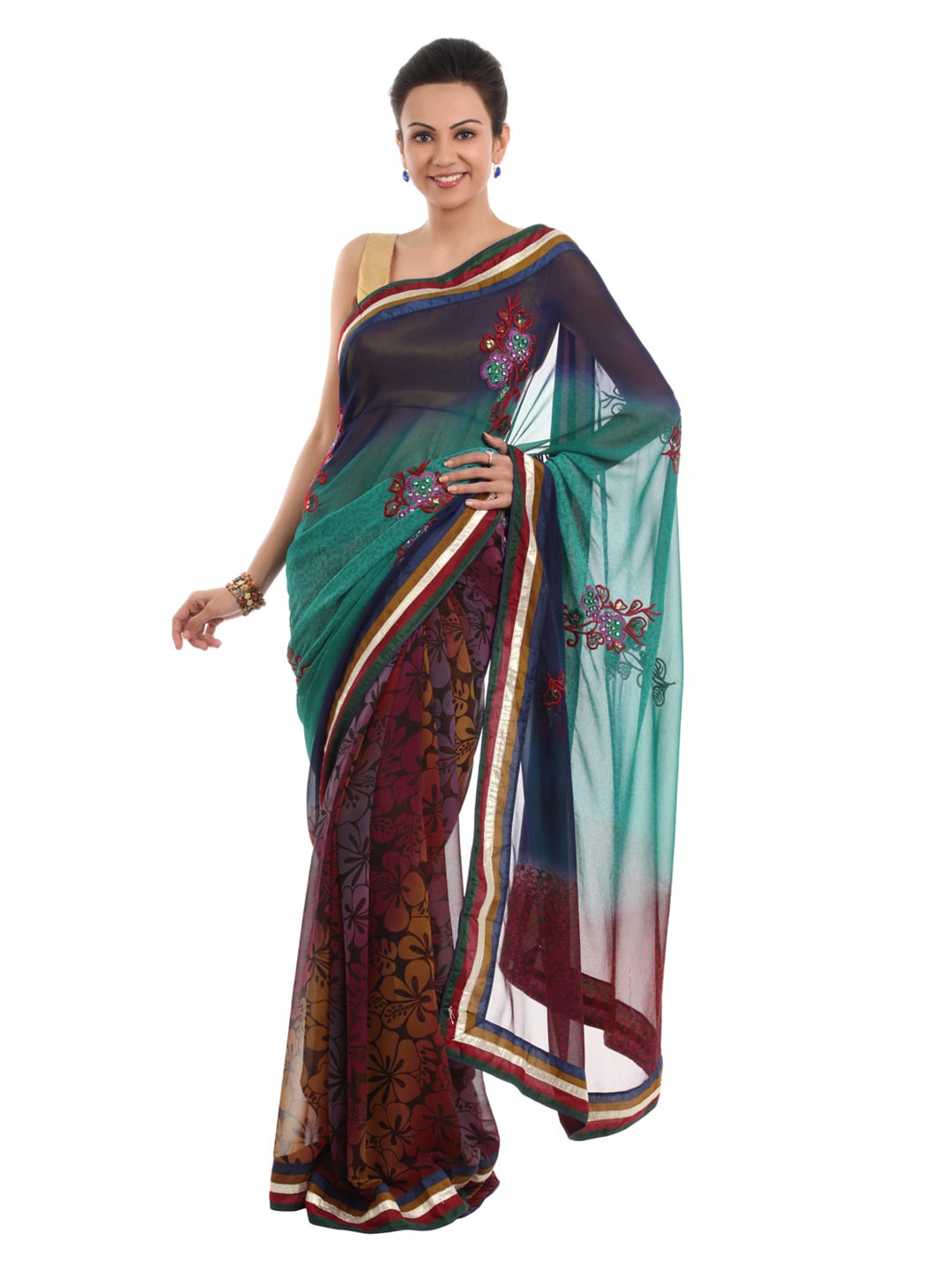 FNF Multi Coloured Sari