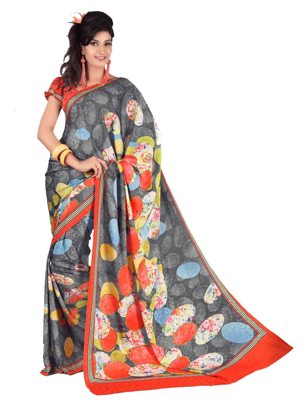 FNF Grey Sari