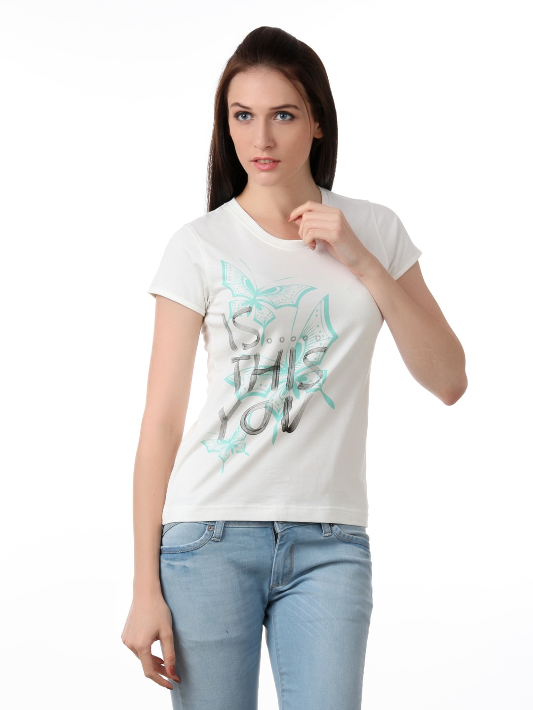 Myntra Women White T-shirt