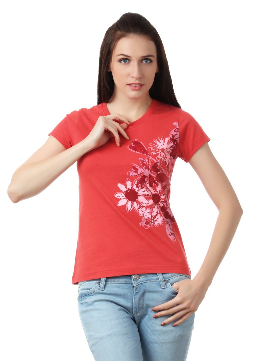 Myntra Women Red T-shirt