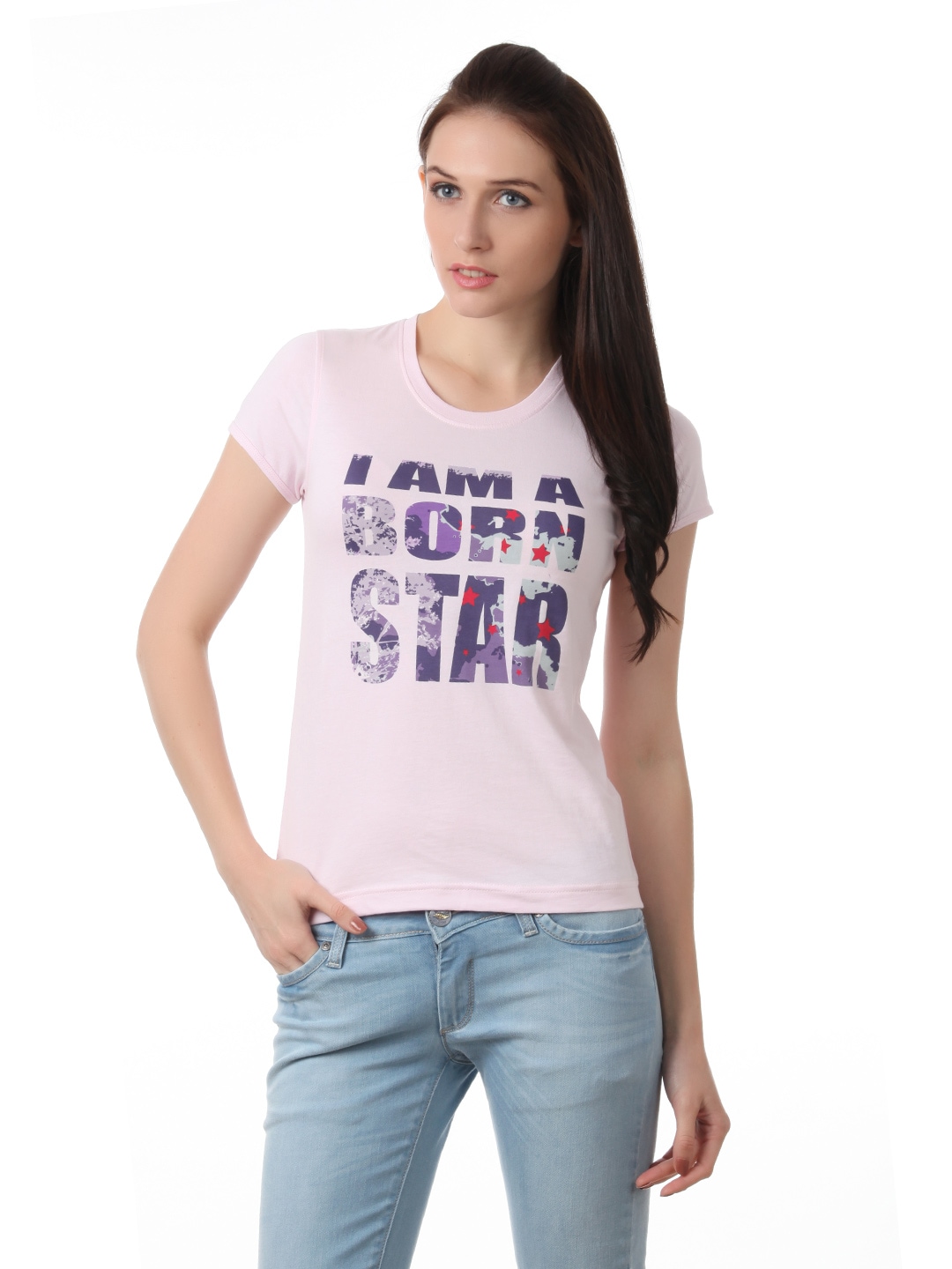 Myntra Women Pink T-shirt