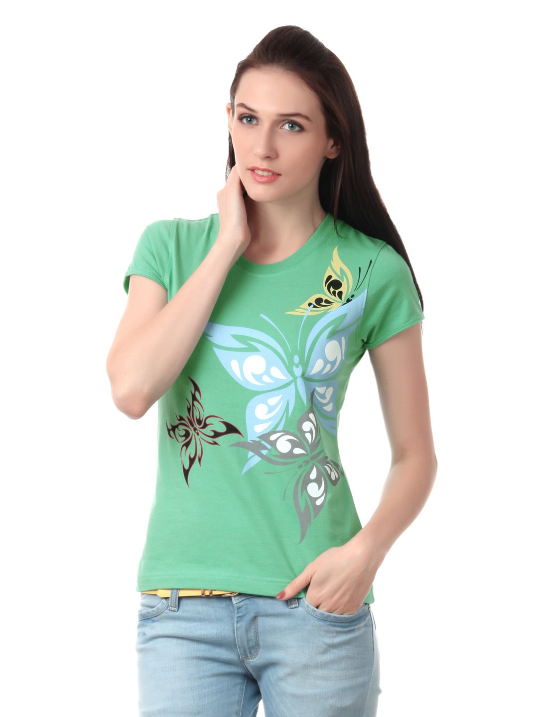 Myntra Women Green T-shirt