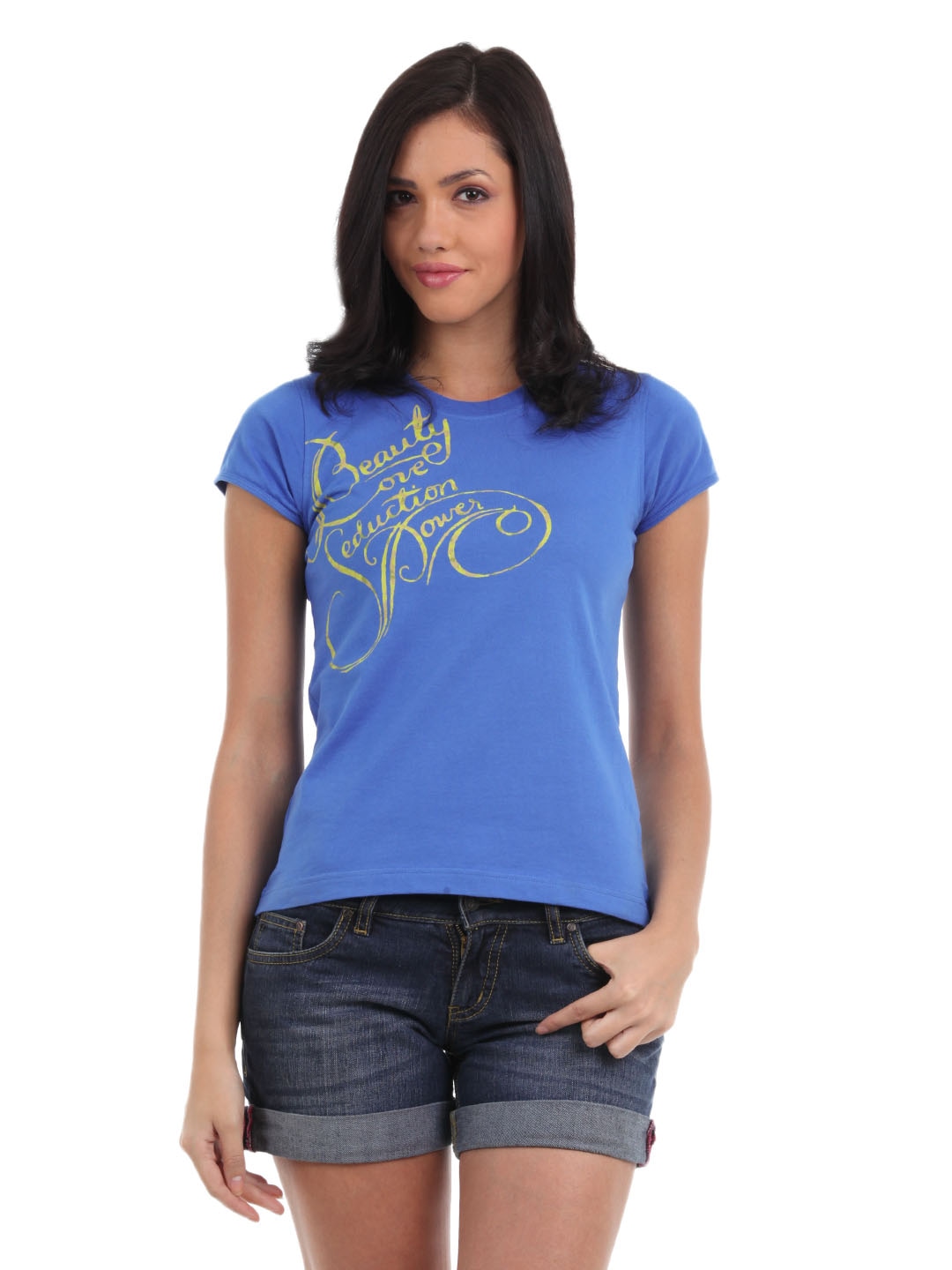 Myntra Women Blue T-shirt