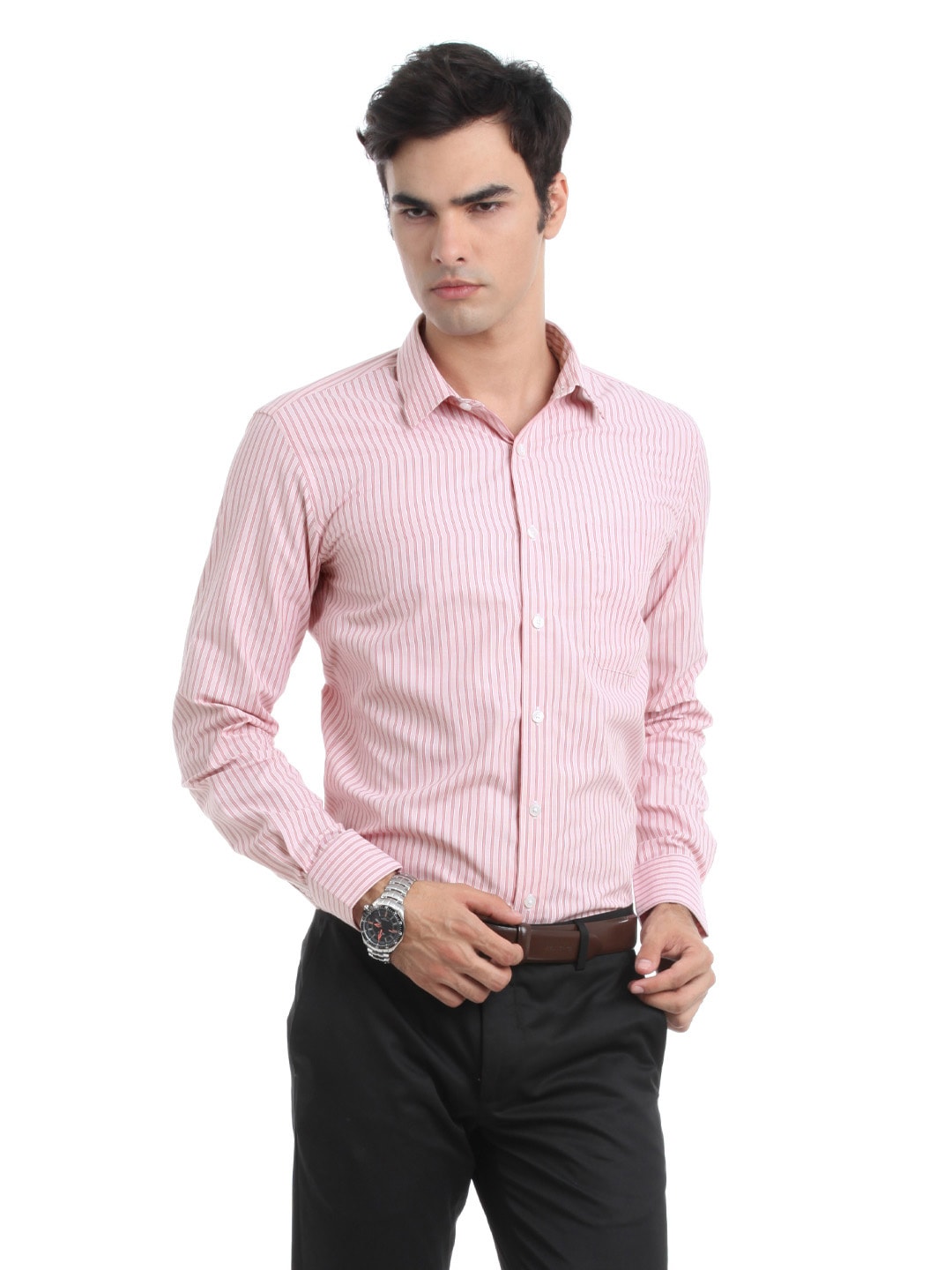 Mark Taylor Men Pink Shirt