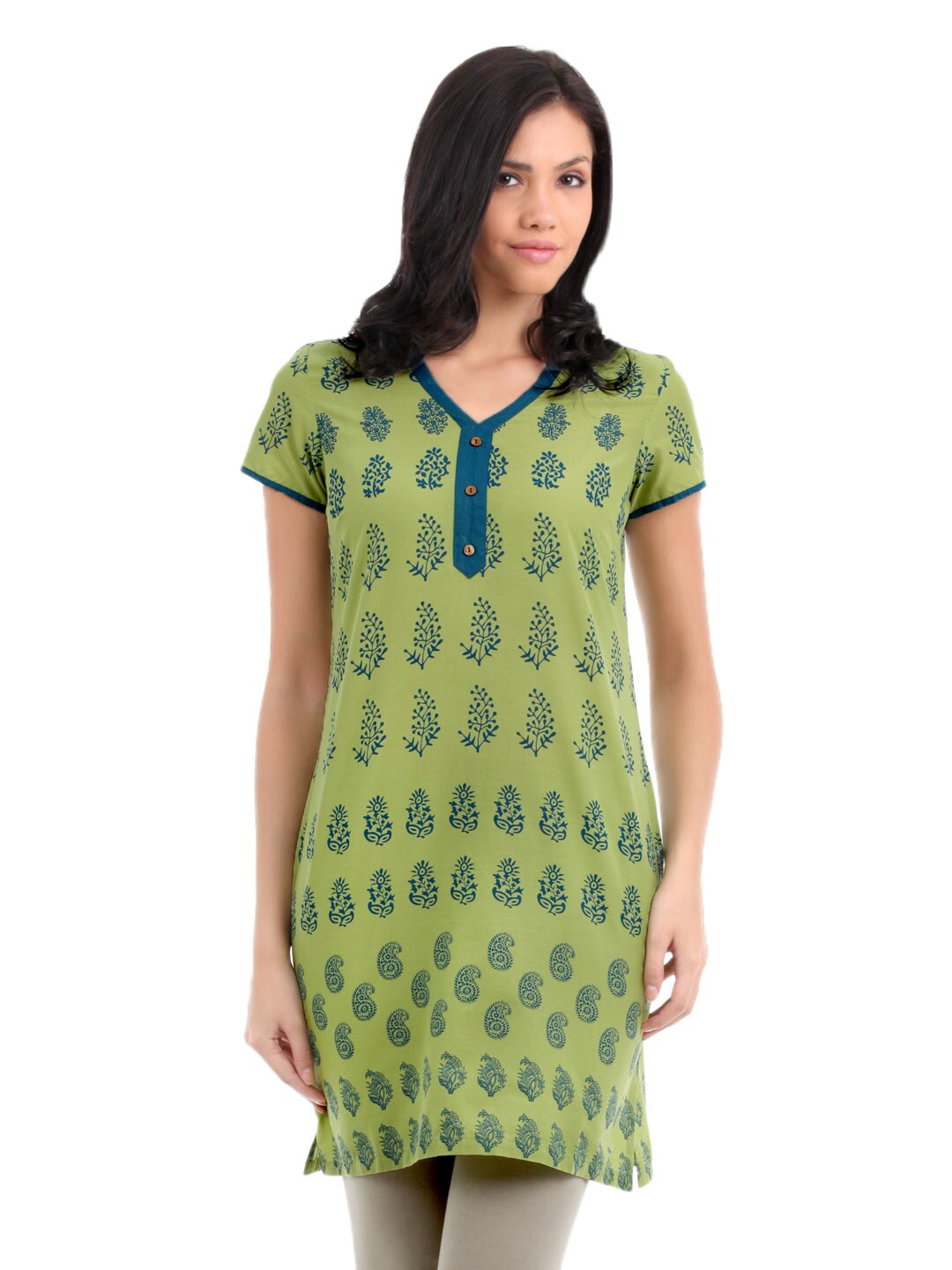 Aurelia Women Green Kurta