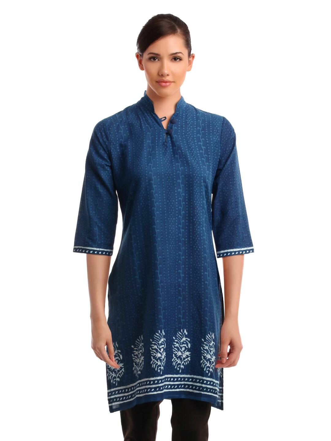 Alma Women Blue Printed Kurta