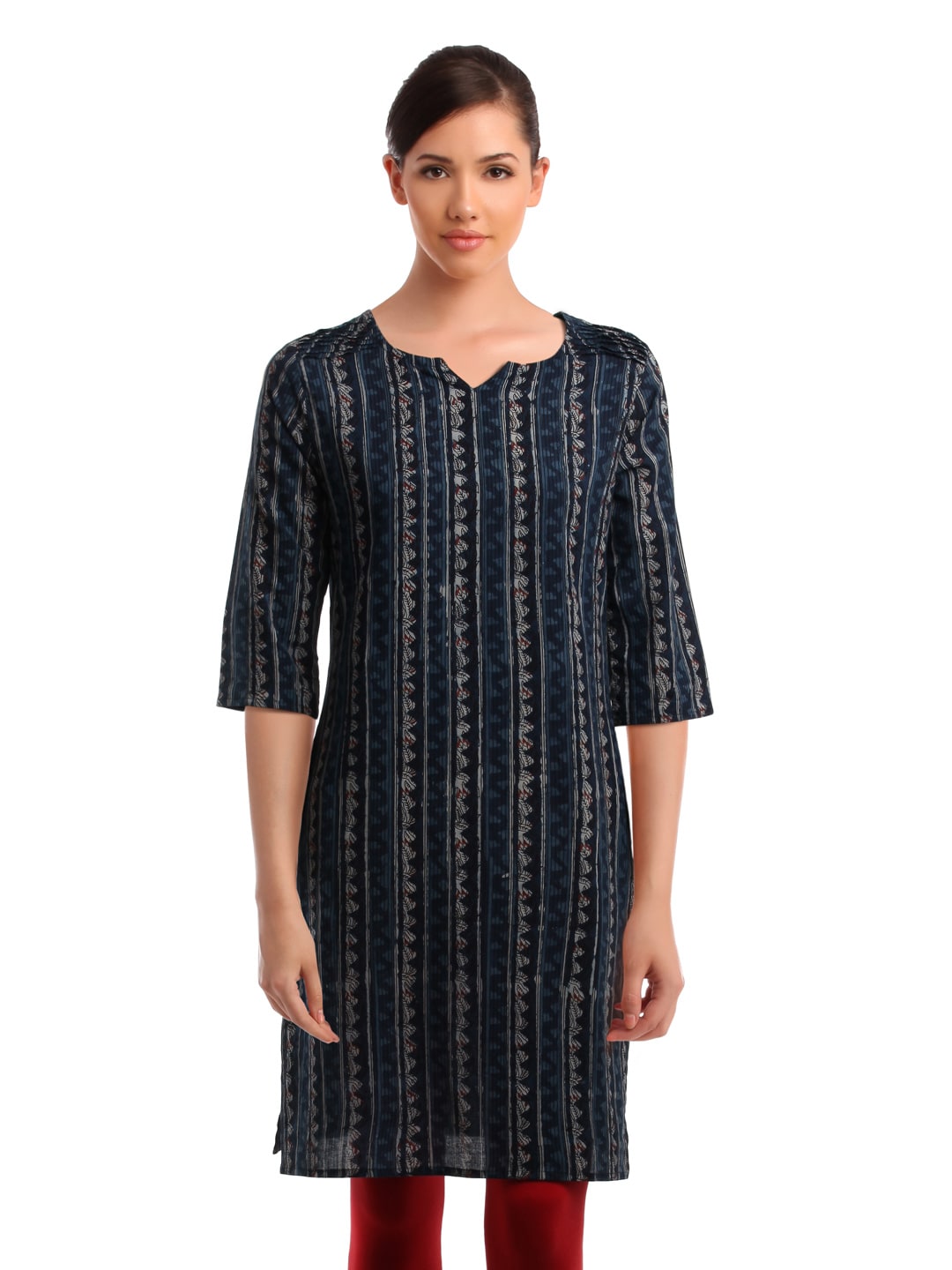 Alma Women Blue Printed Kurta