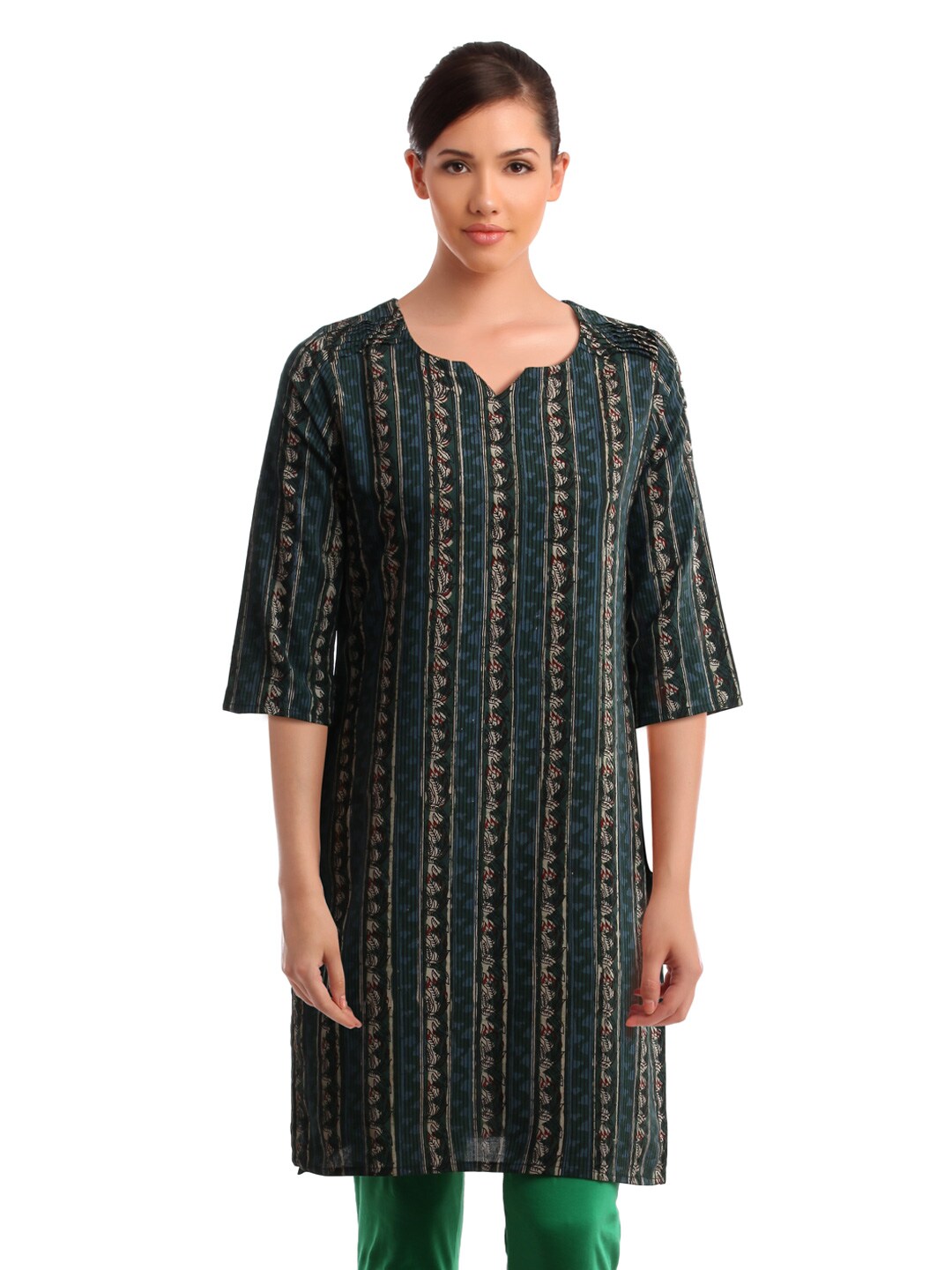 Alma Women Green Kurta