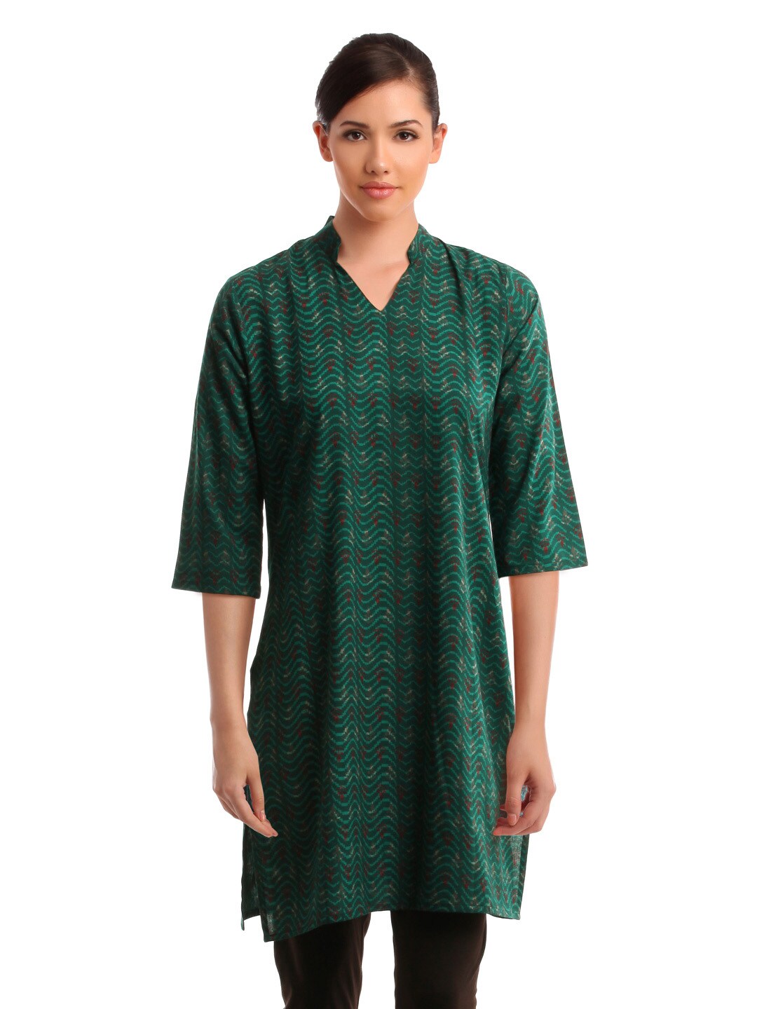 Alma Women Green Kurta