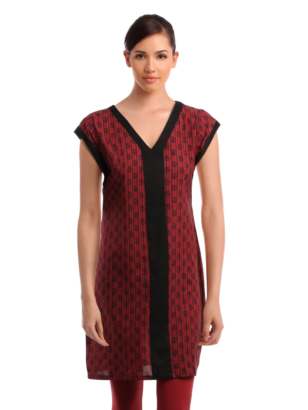 Alma Women Red Printed Kurta