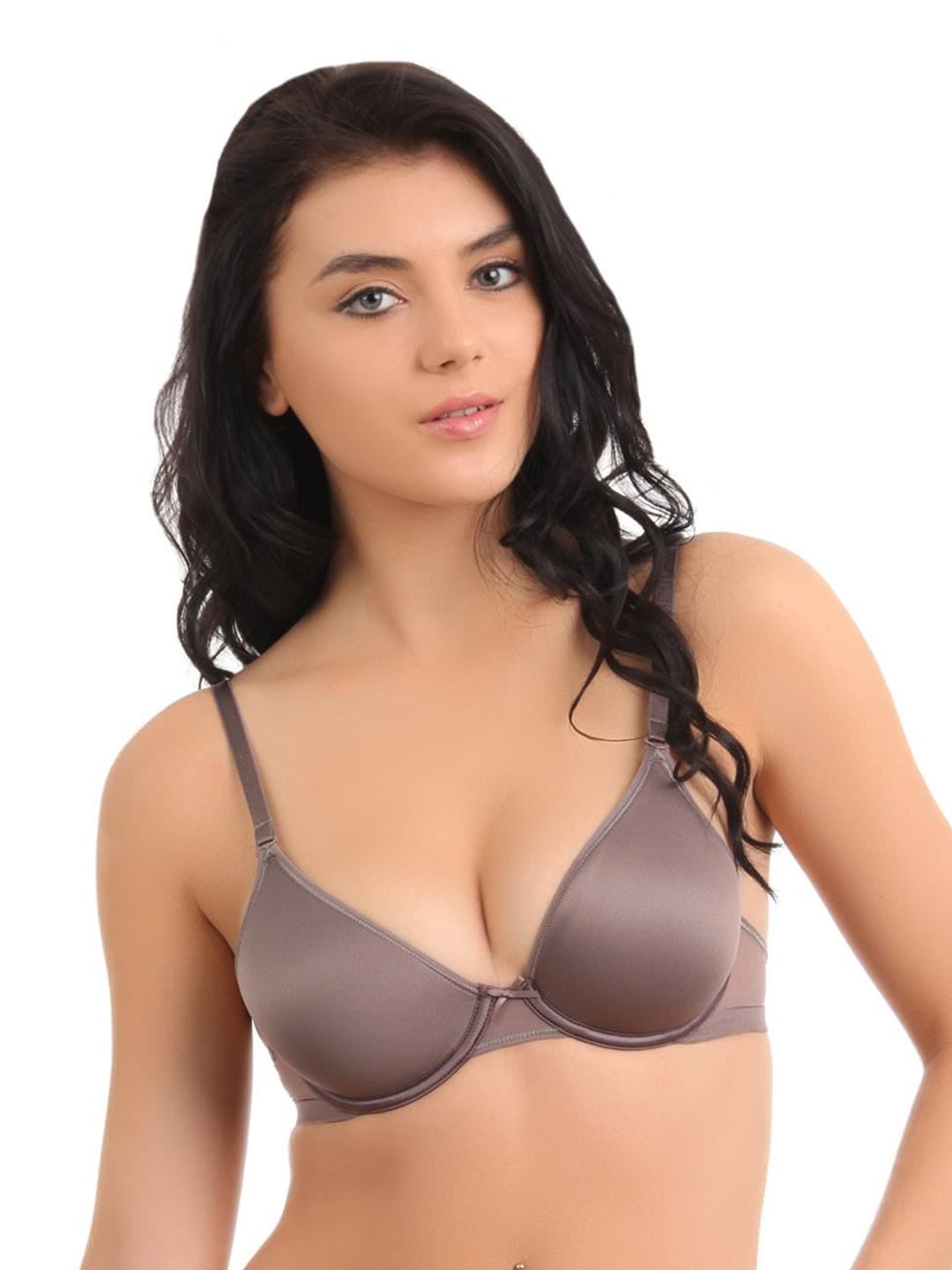 Amante Mushroom Brown Medium-Coverage Bra BCSB01