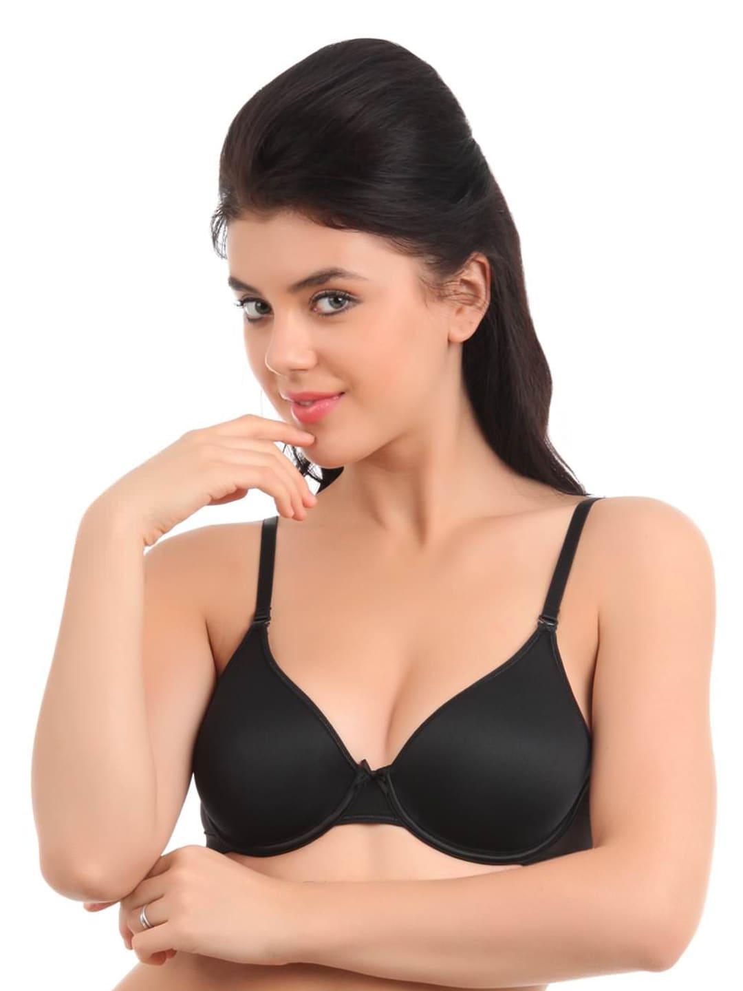 Amante Black Full-Coverage T-shirt Bra BCSB02