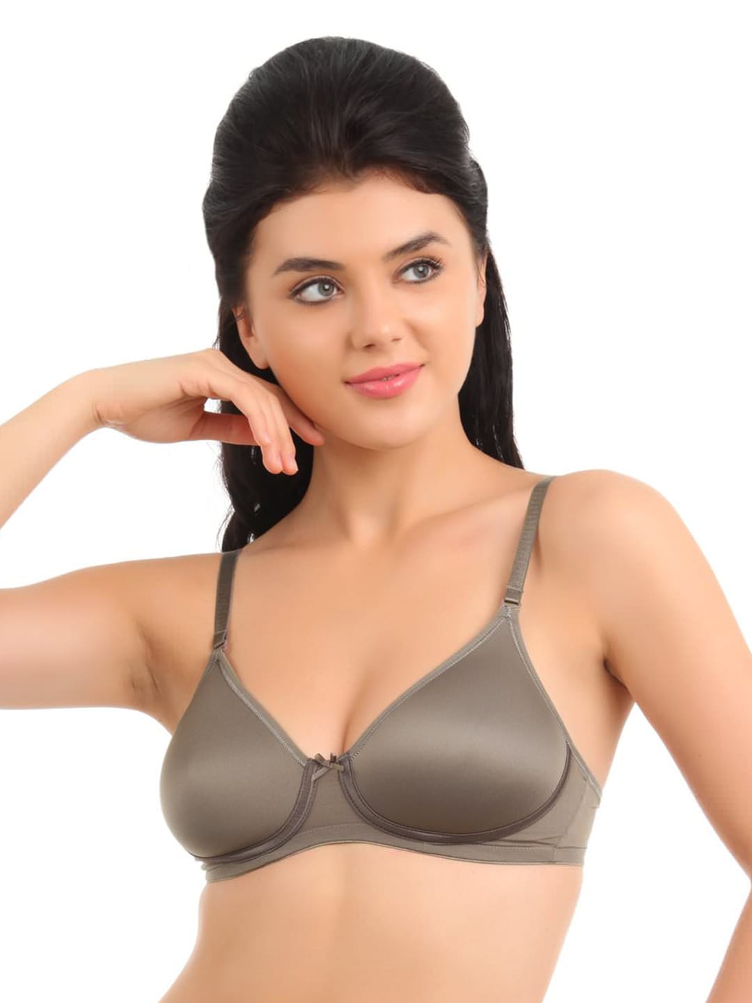 Amante Mushroom Brown Full-Coverage Bra BCSB02