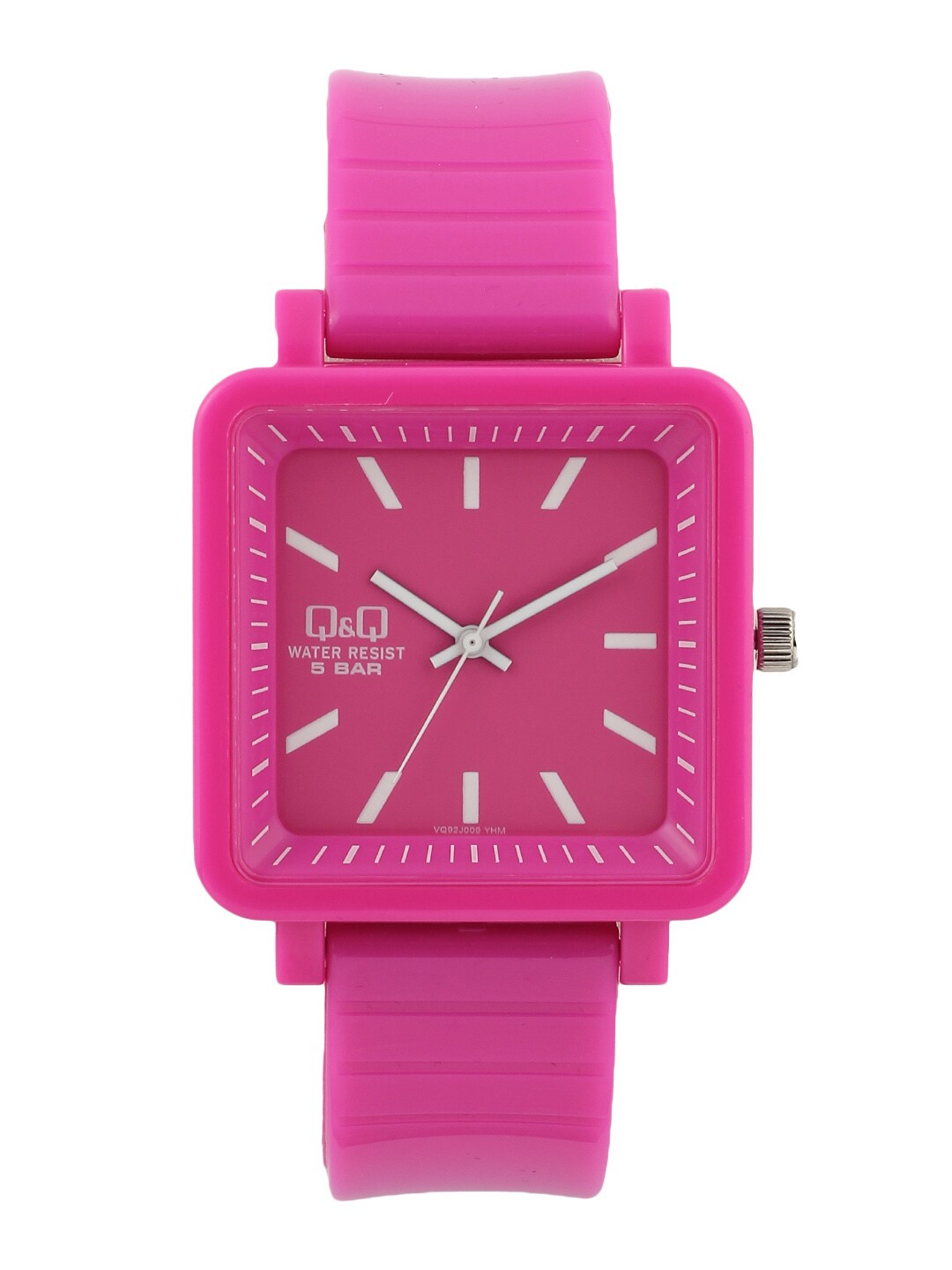 Q&Q Unisex Pink Dial Watch