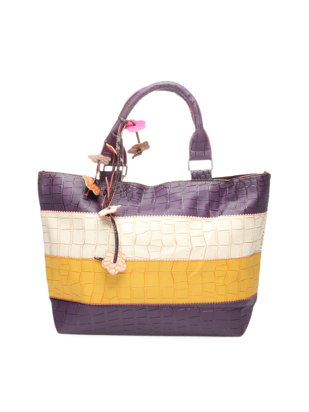 Kiara Women Purple & Yellow Handbag
