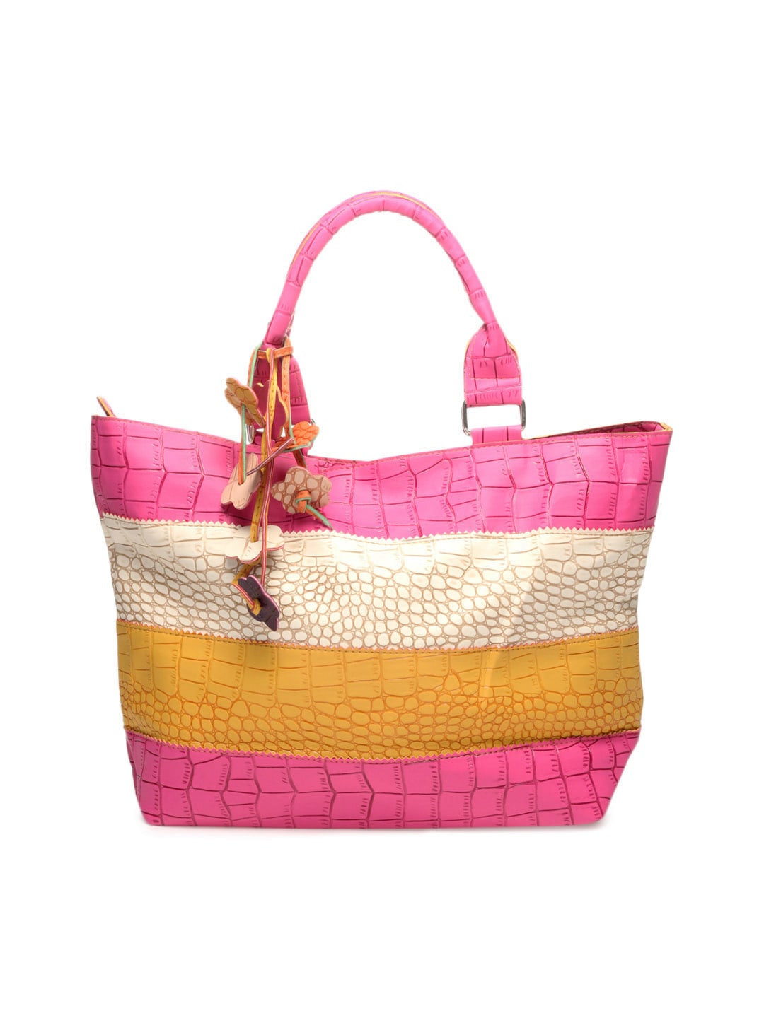 Kiara Women Pink & Yellow Handbag