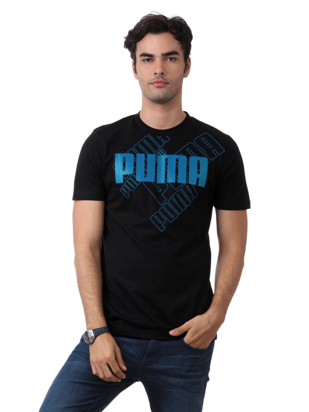Puma Men Black T-shirt