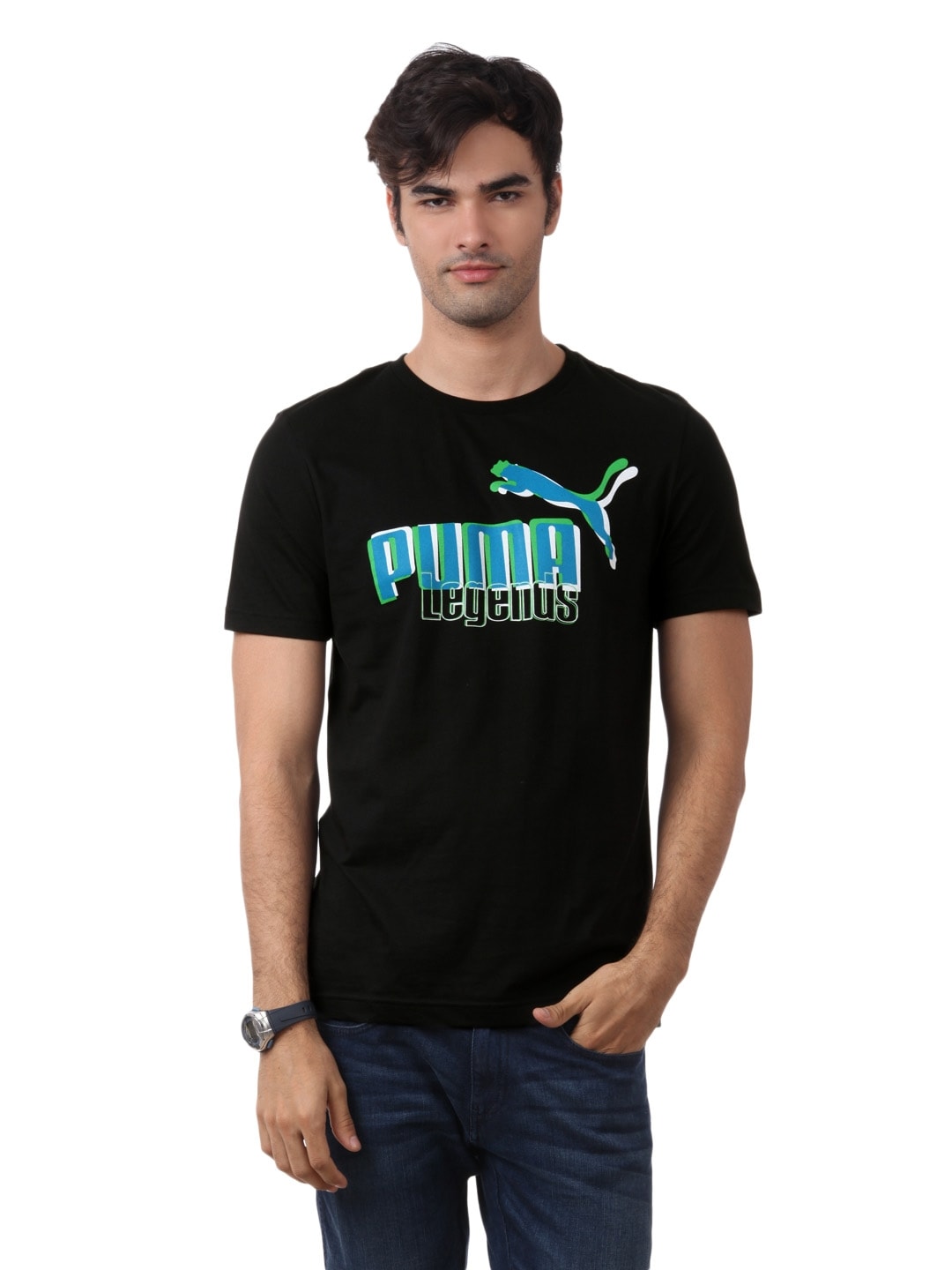Puma Men Black T-shirt