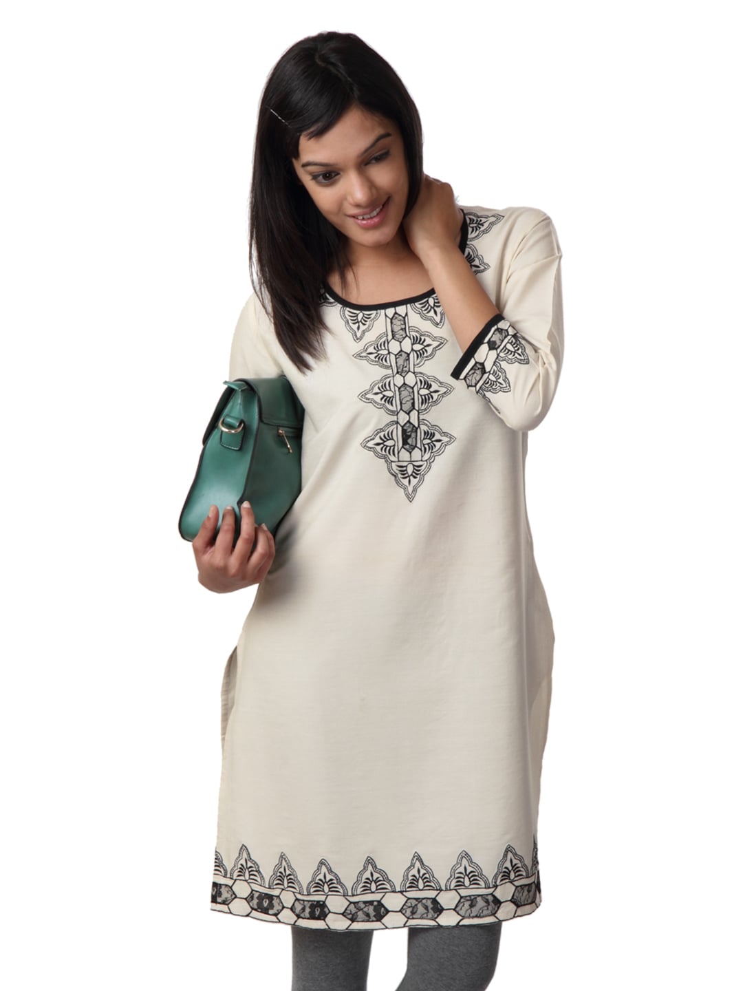 Ayaany Women Cream Kurta