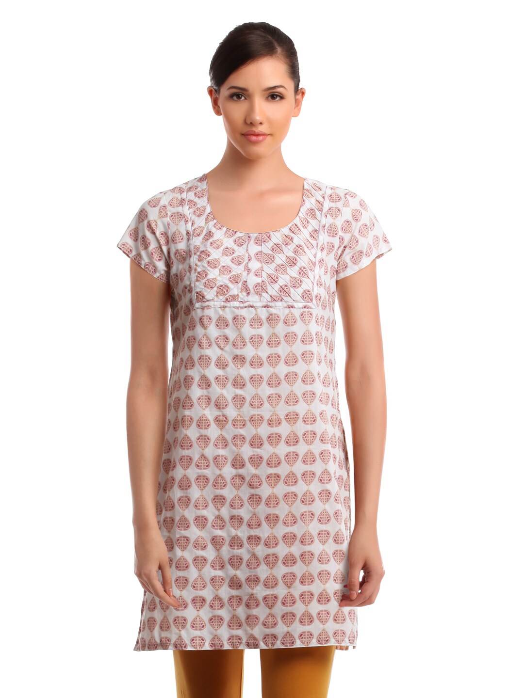 Vishudh Women Printed White Kurta