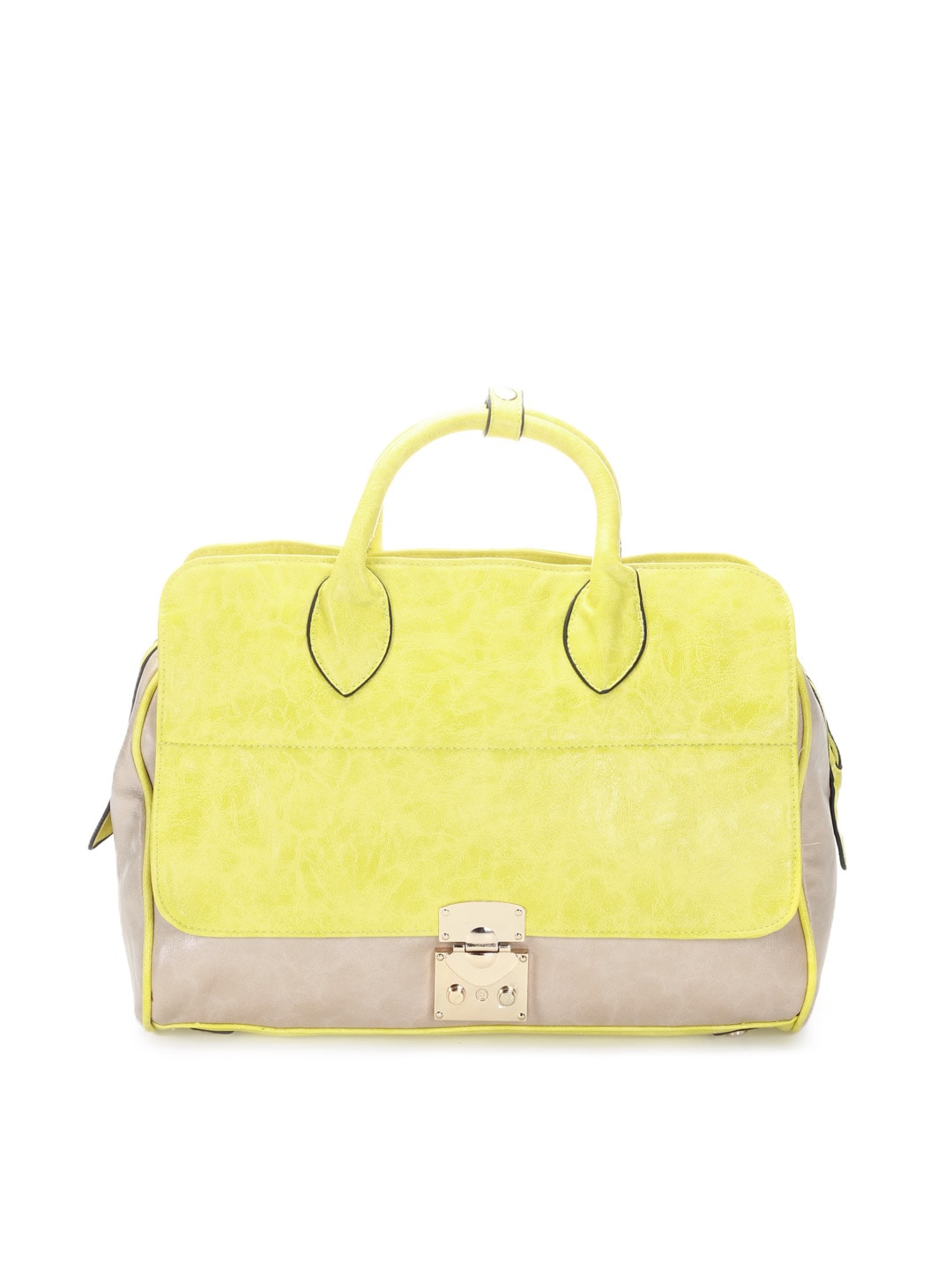 Kiara Women Beige & Yellow Handbags