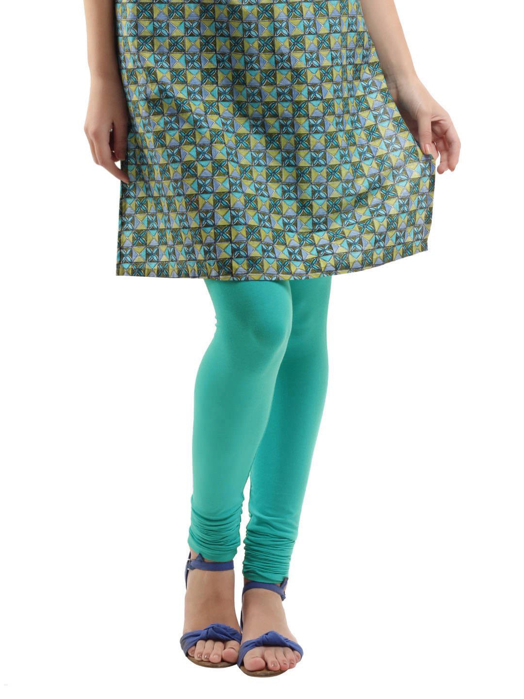 Myntra Women Sea Green Leggings