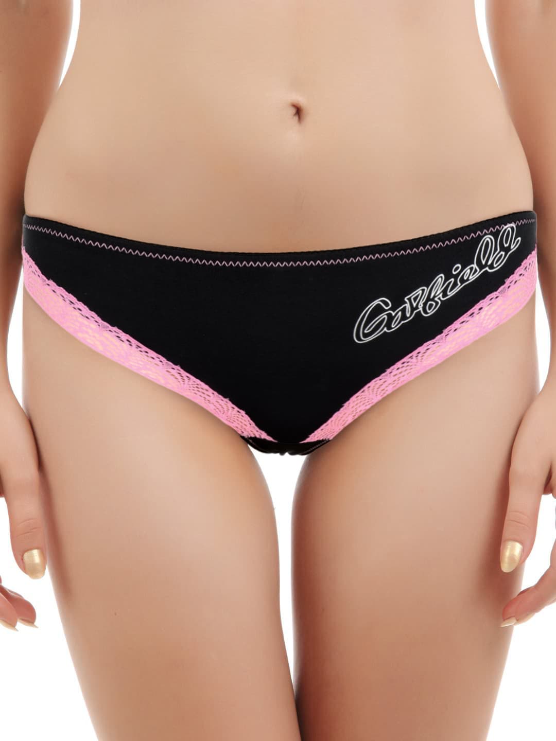 Garfield Women Black String Briefs