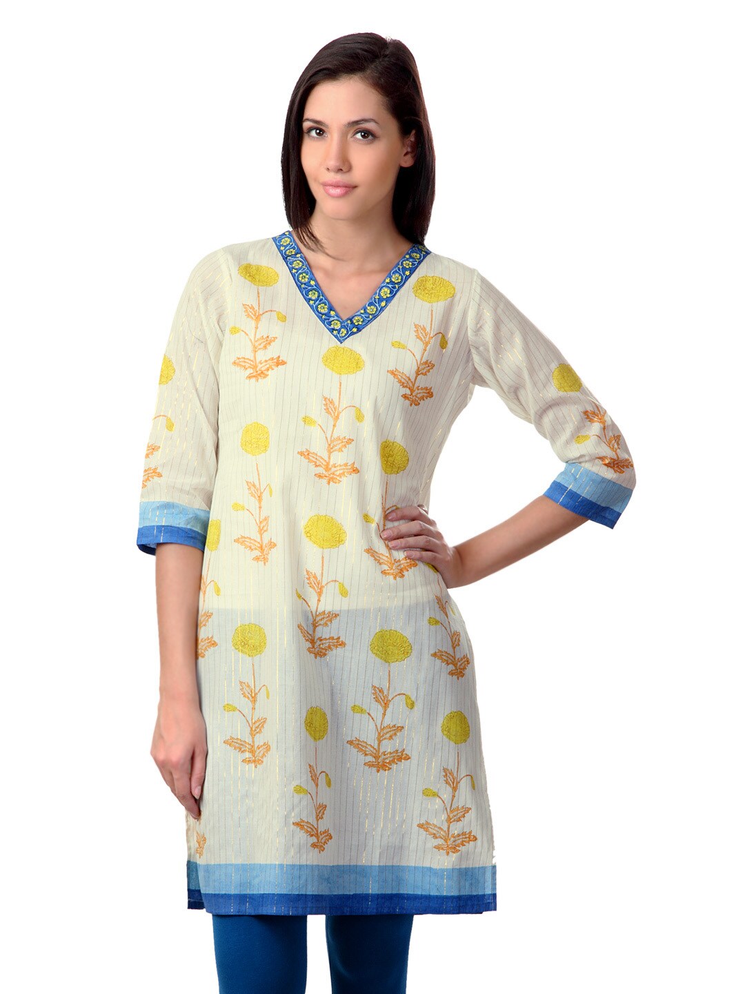 Sushilas Women Printed White Kurta