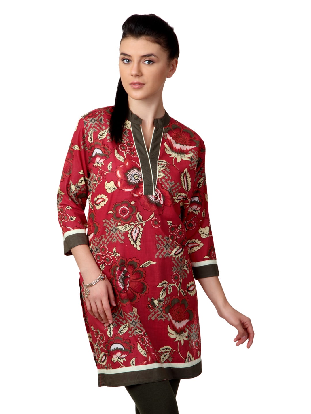 Shree Women Red Printed Kurta