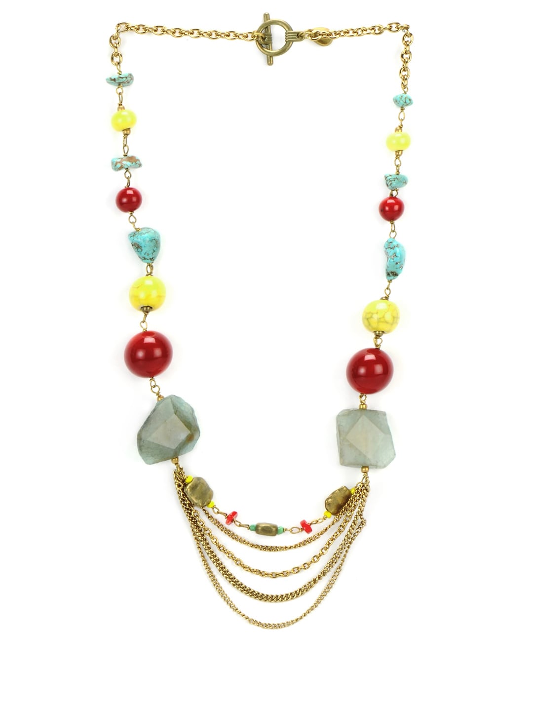 Ivory Tag Women Swirling Stone Multicolour Necklace