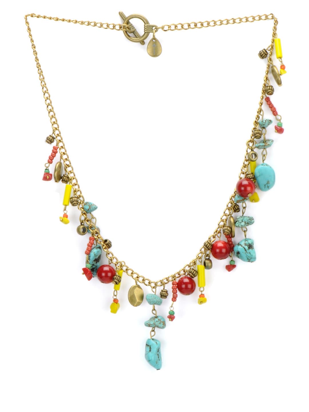 Ivory Tag Women Blazing Stone Multicolour Necklace