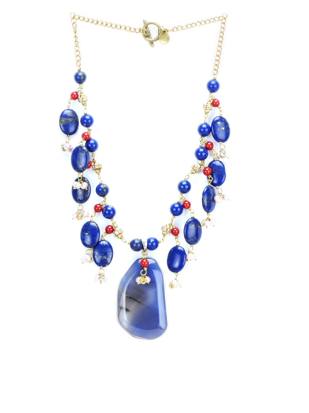 Ivory Tag Women Lapiz Lazuli Blue Necklace