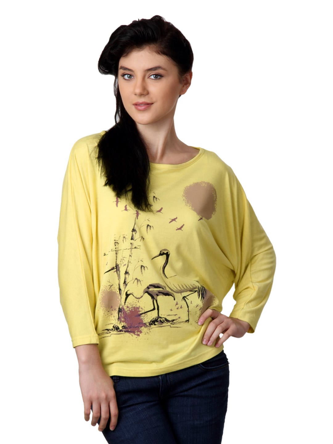 Do u speak green Women Yellow T-shirt