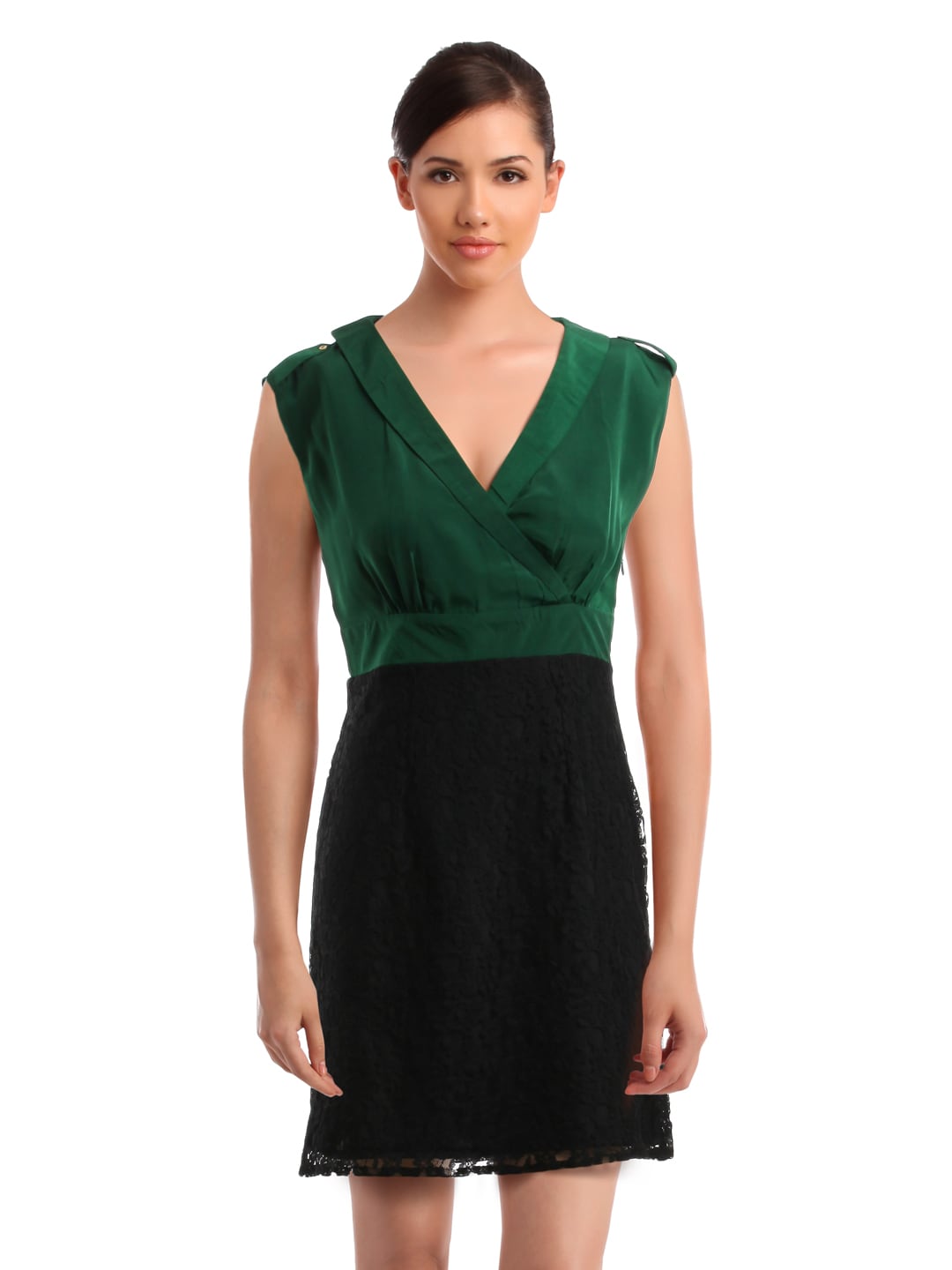 Femella Women Green & Black Dress