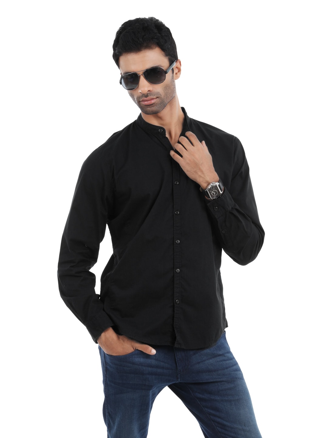 Peter England Men Black Shirt