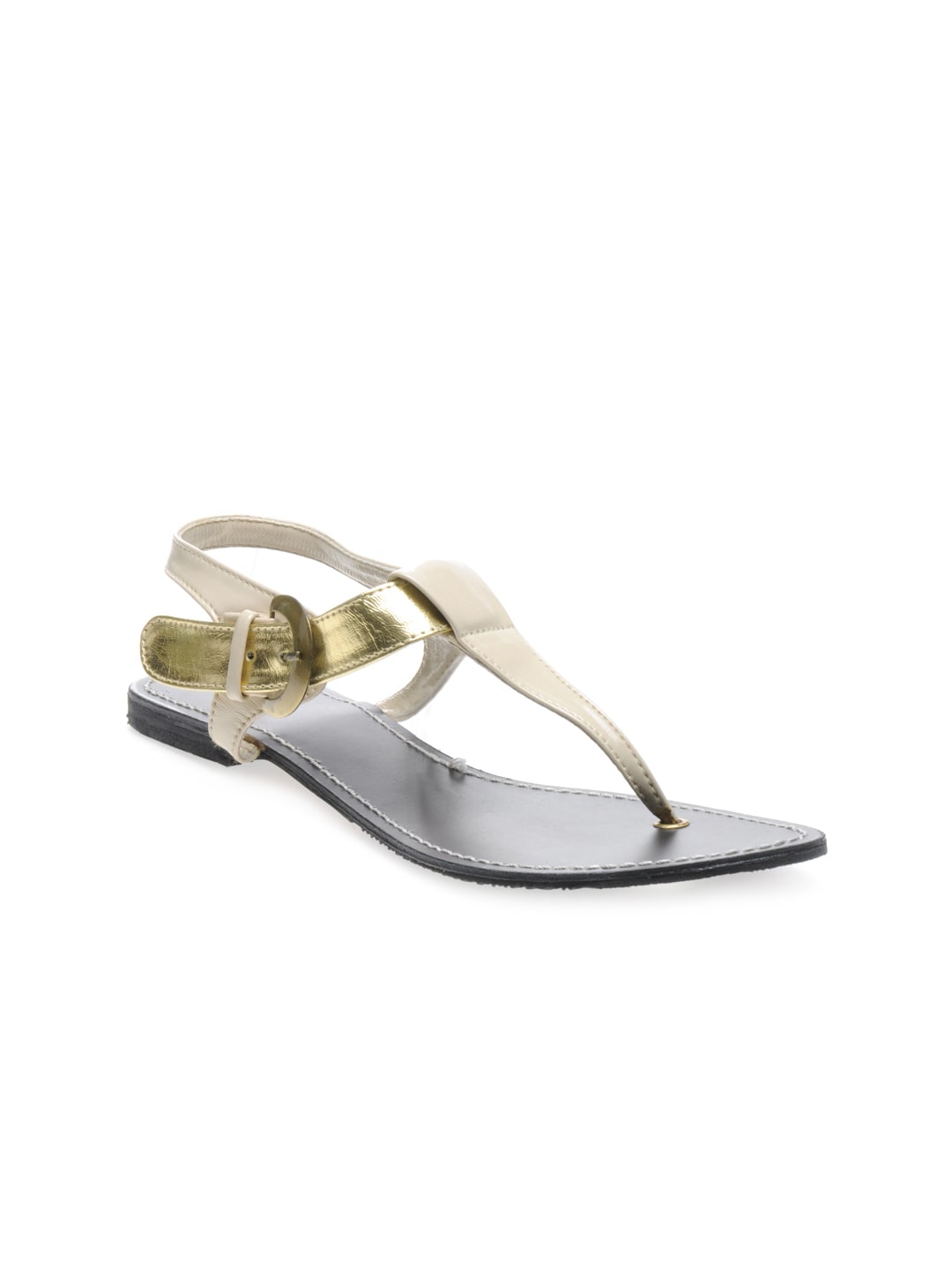 Rocia Women Beige & Gold Sandals