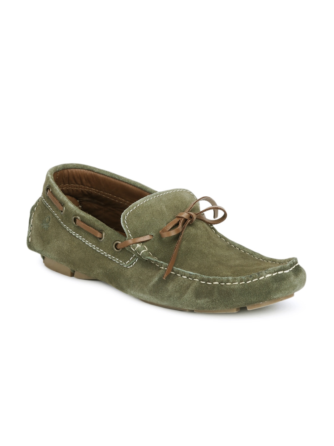 United Colors of Benetton Men Olive Shoes