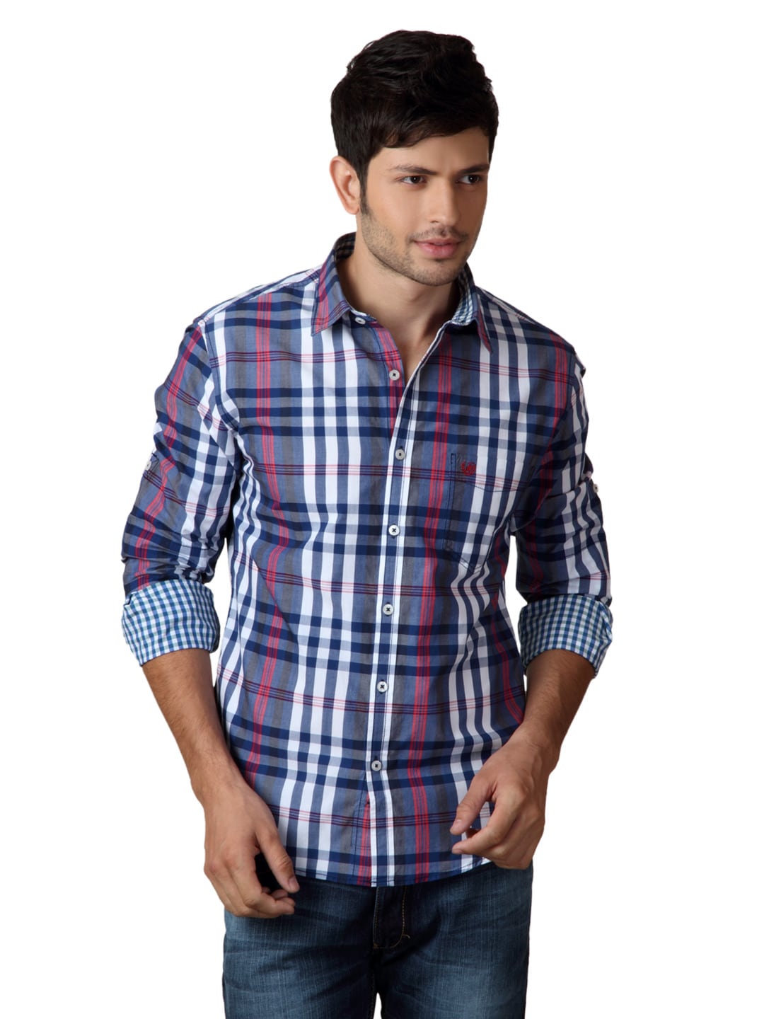 John Players Men Blue Shirt