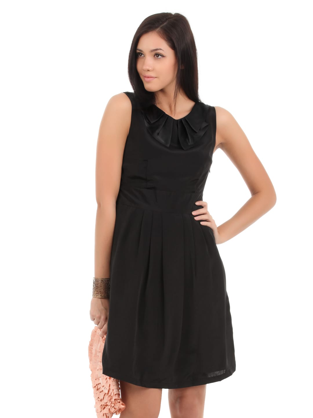 Elle Women Black A-Line Dress